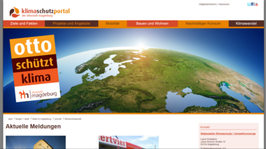Screenshot Klimaschutzportal Magdeburg